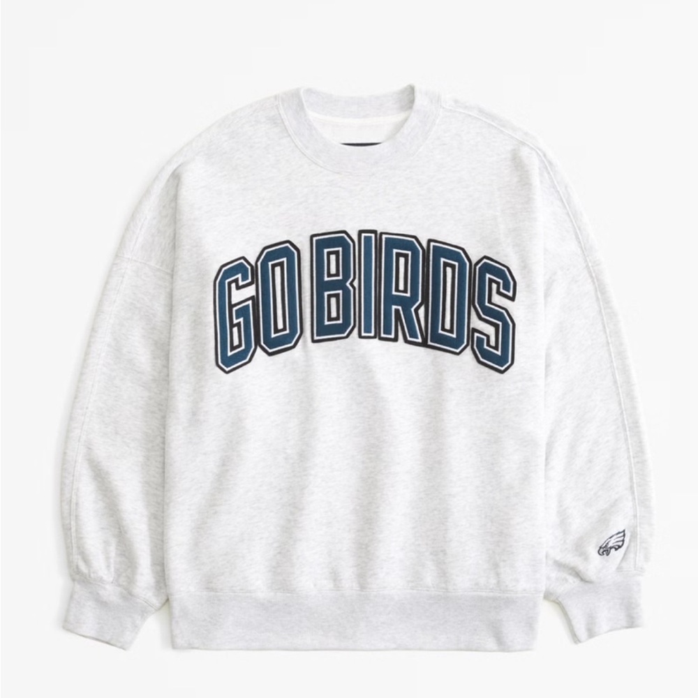 Abercrombie Philadelphia Eagles Graphic Oversized Sunday Crew